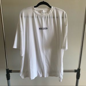 Missguided Oversize white Tshirt “New Season”